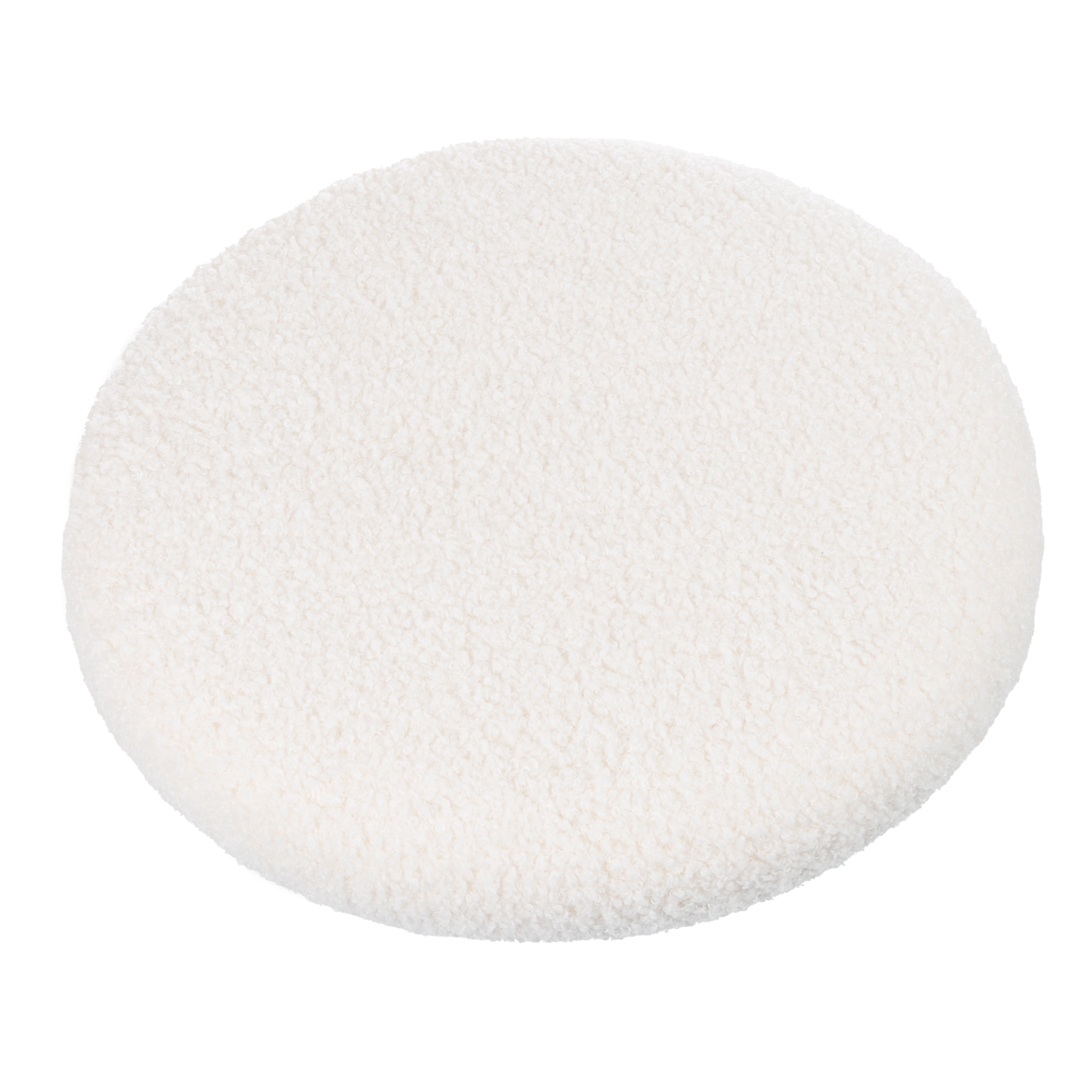 16.5" Storage Ottoman Round Sherpa Footrest or Storage Organizer - Picture 9 of 10