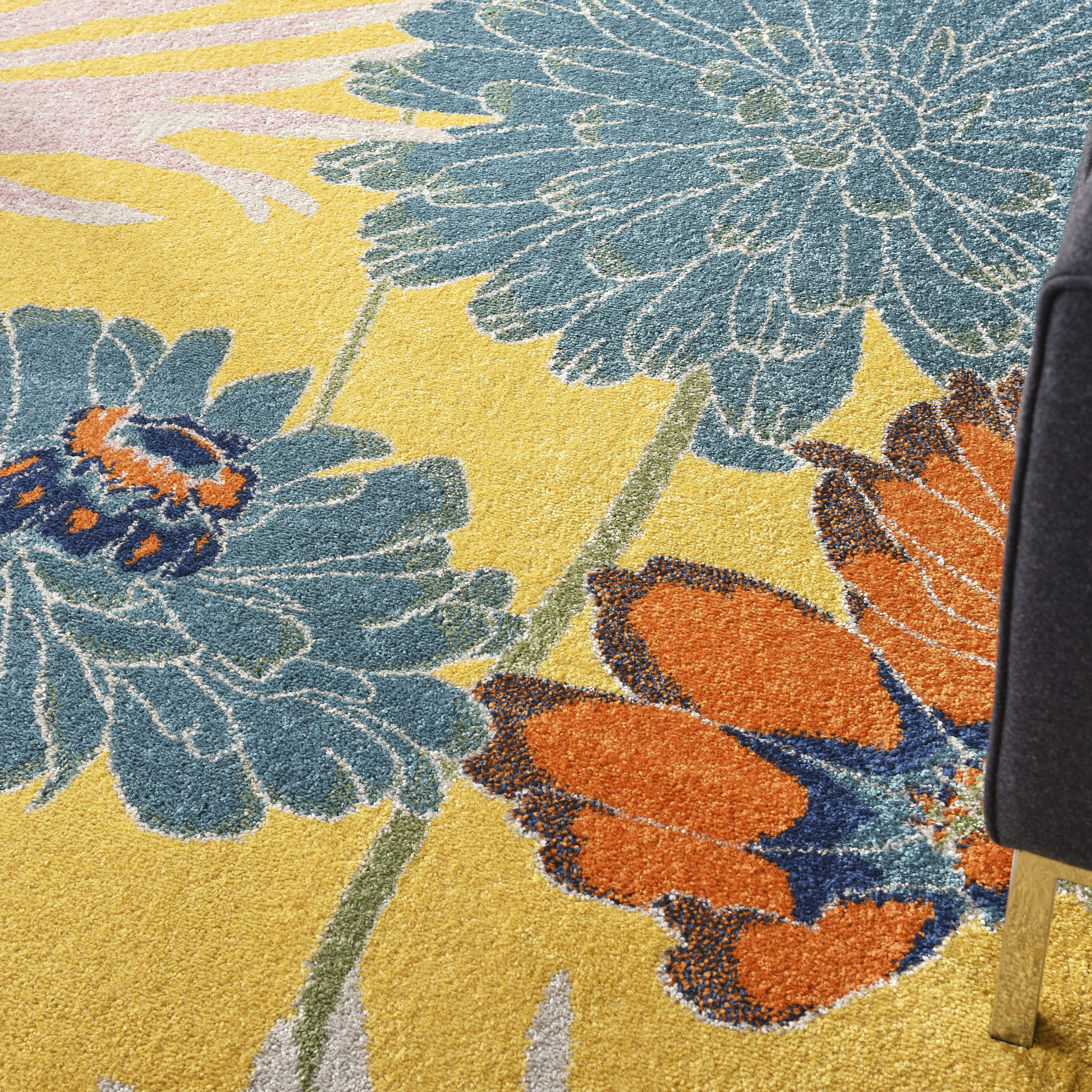 Nourison Allur 9' x 12' Yellow Multicolor Contemporary Indoor Rug