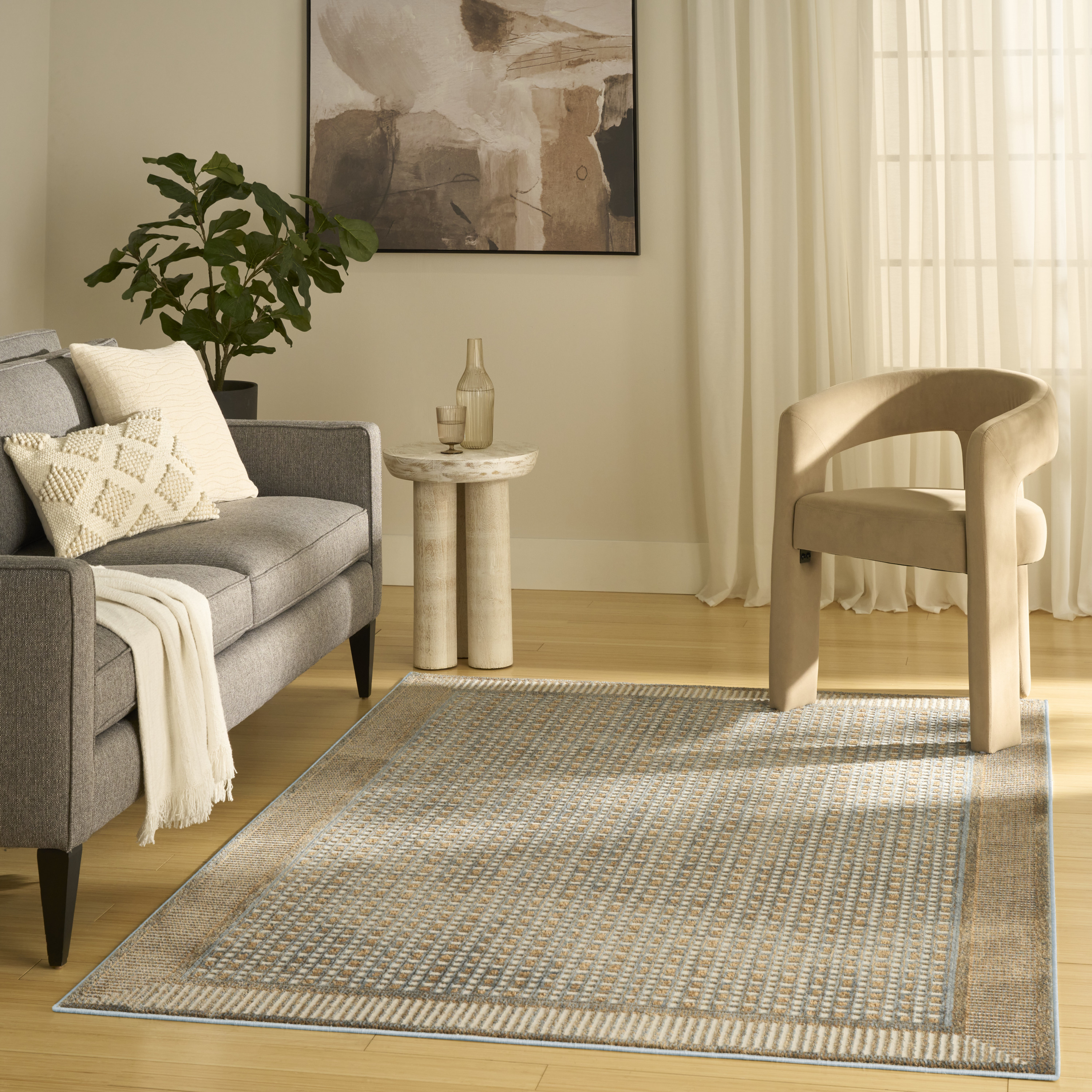 Nourison Nordic 4' x 6' Multicolor Modern Indoor Rug