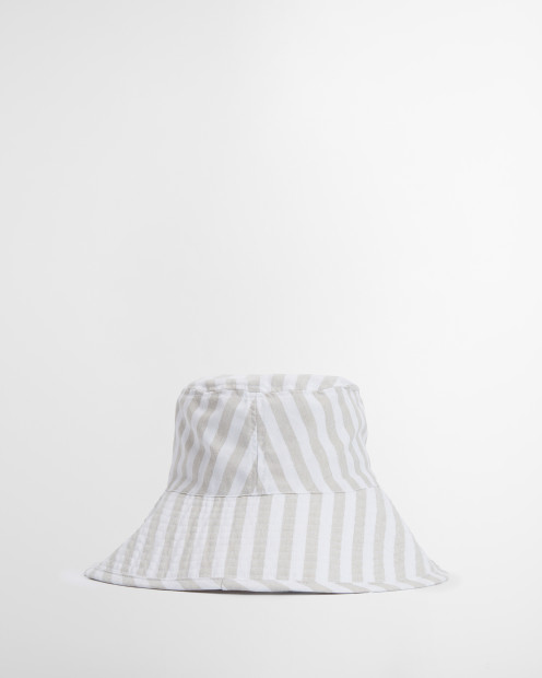 Millie Striped Bucket Hat Light Sand Stripe