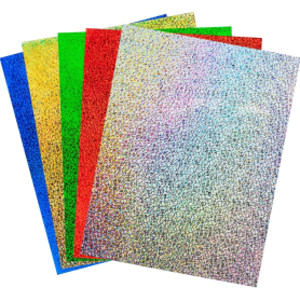 Self Adhesive Holographic Paper, 8.5" x 11", 5 Sheets