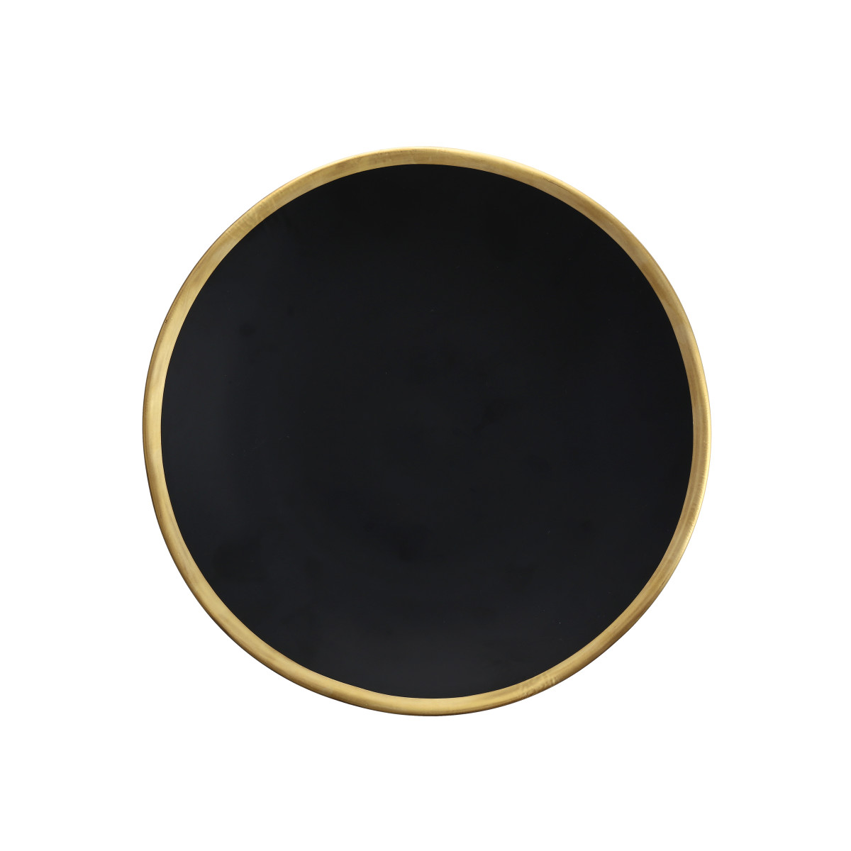 Heirloom Gold Band Charcoal Show Plate 12"