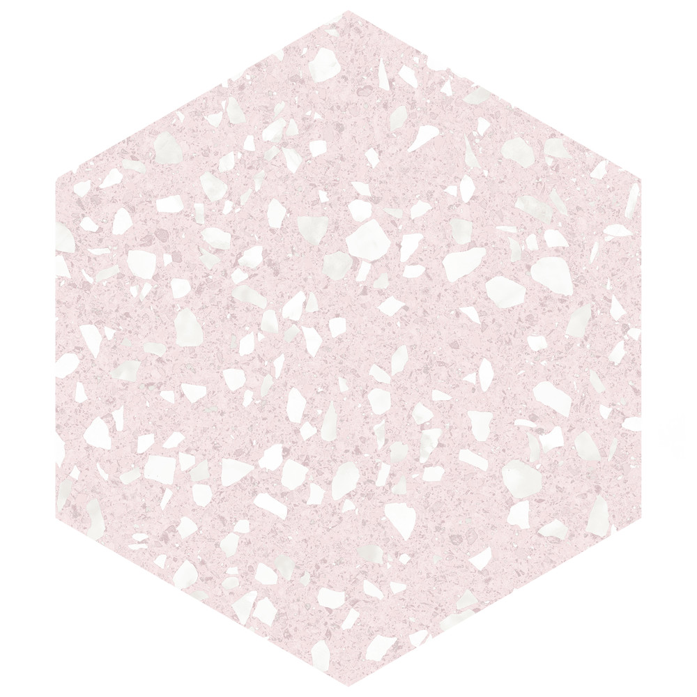 Venice Hex Pink 8-5/8 in. x 9-7/8 in. Porcelain Floor and Wall Tile