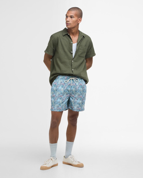 Garment Dyed Nelson Short-Sleeved Shirt Light Sage