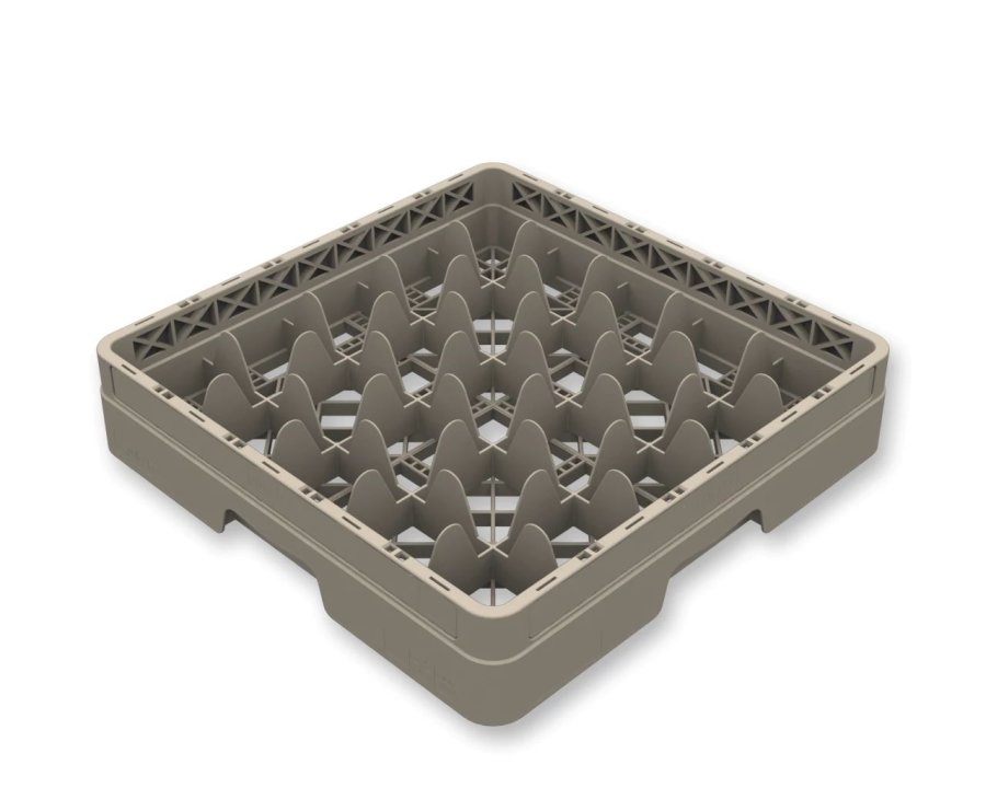Casiers fermé Flap Rack en polypropylène de 25 compartiments de couleur beige