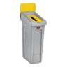 Rubbermaid Commercial, Slim Jim, Paper Slot Insert, Rectangle, Resin, Yellow, Receptacle Lid