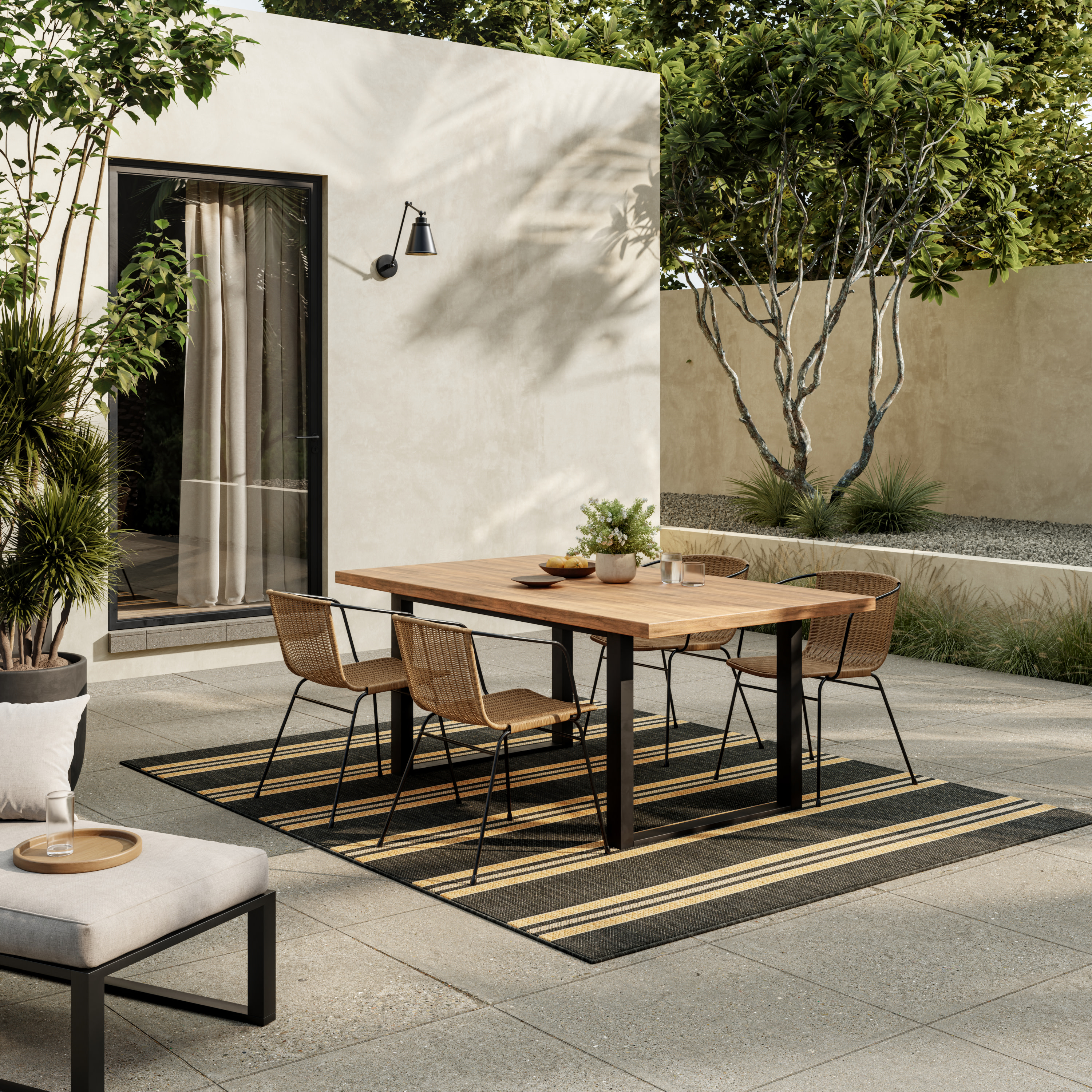 Nourison Horizon Indoor/Outdoor 6' x 9' Charcoal Modern Rug
