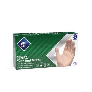 Hillyard, Safety Zone®, General Purpose Gloves, Vinyl, 3.0 mil, Powder Free, S, Clear