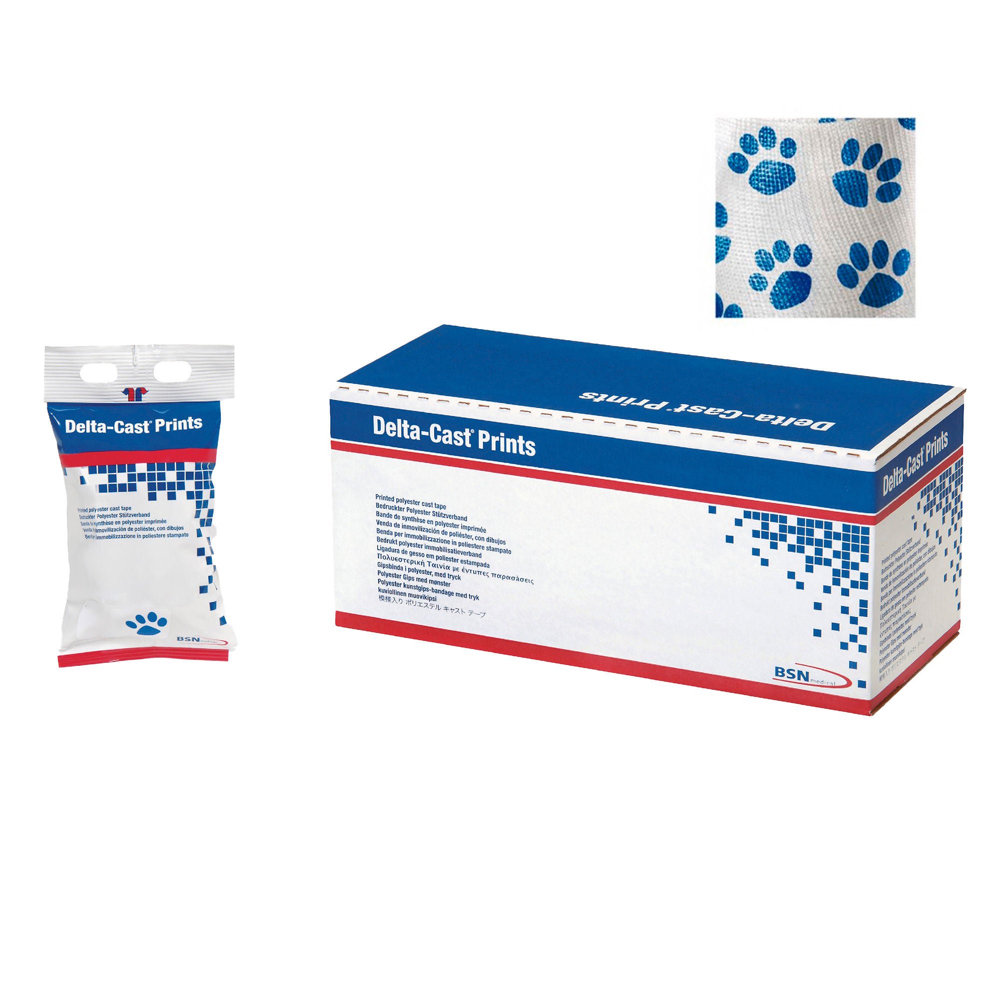 Delta-Cast® Prints Paw Print Cast Tape, 2 Inch x 4 Yard