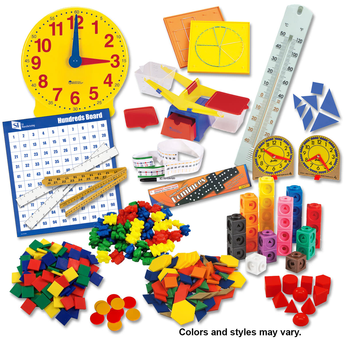 Saxon Math Manipulative Kit K-3 (Basic Plastic Pattern Blocks, Optional Items)