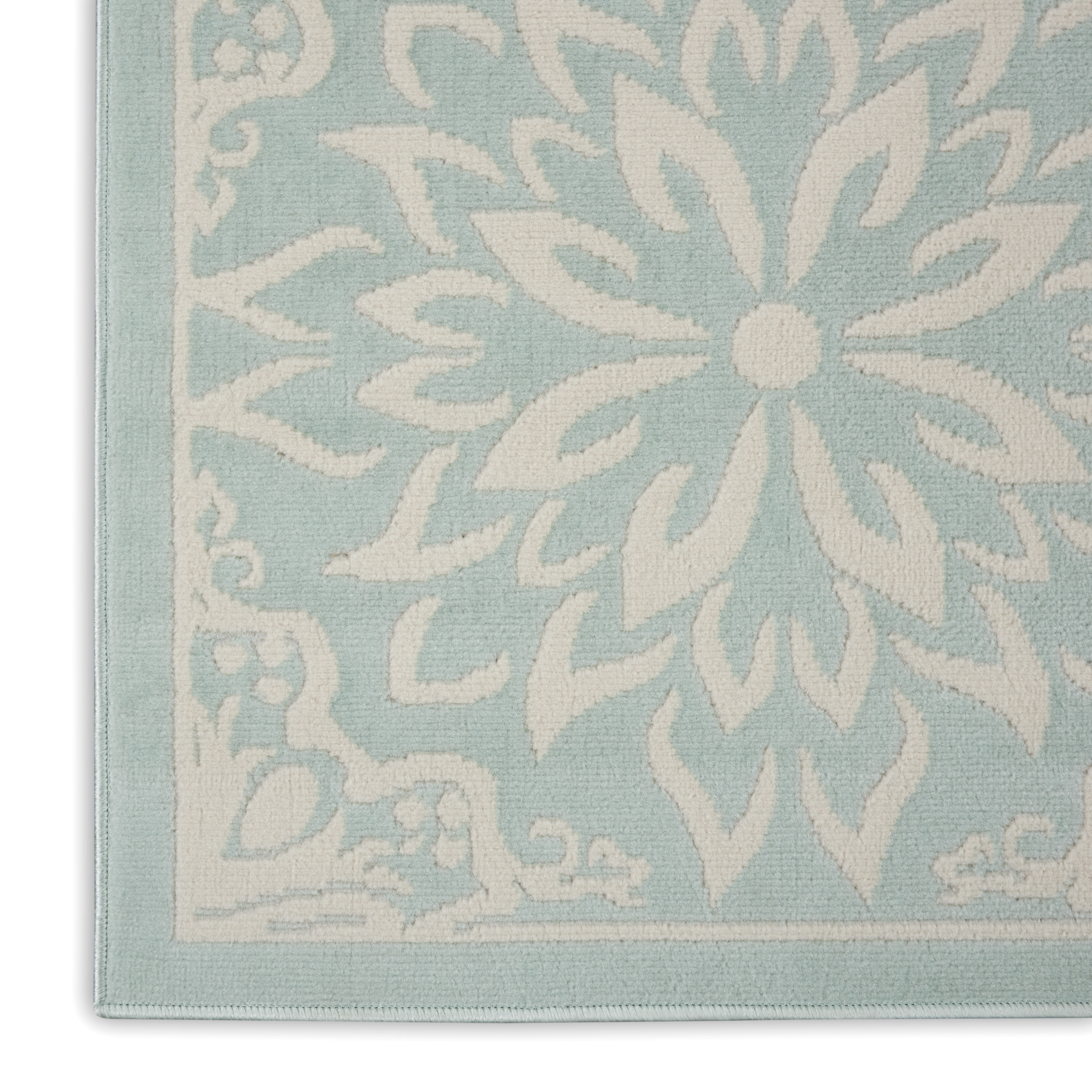 Nourison Jubilant 7'10" x 9'10" Ivory Green Farmhouse Indoor Rug
