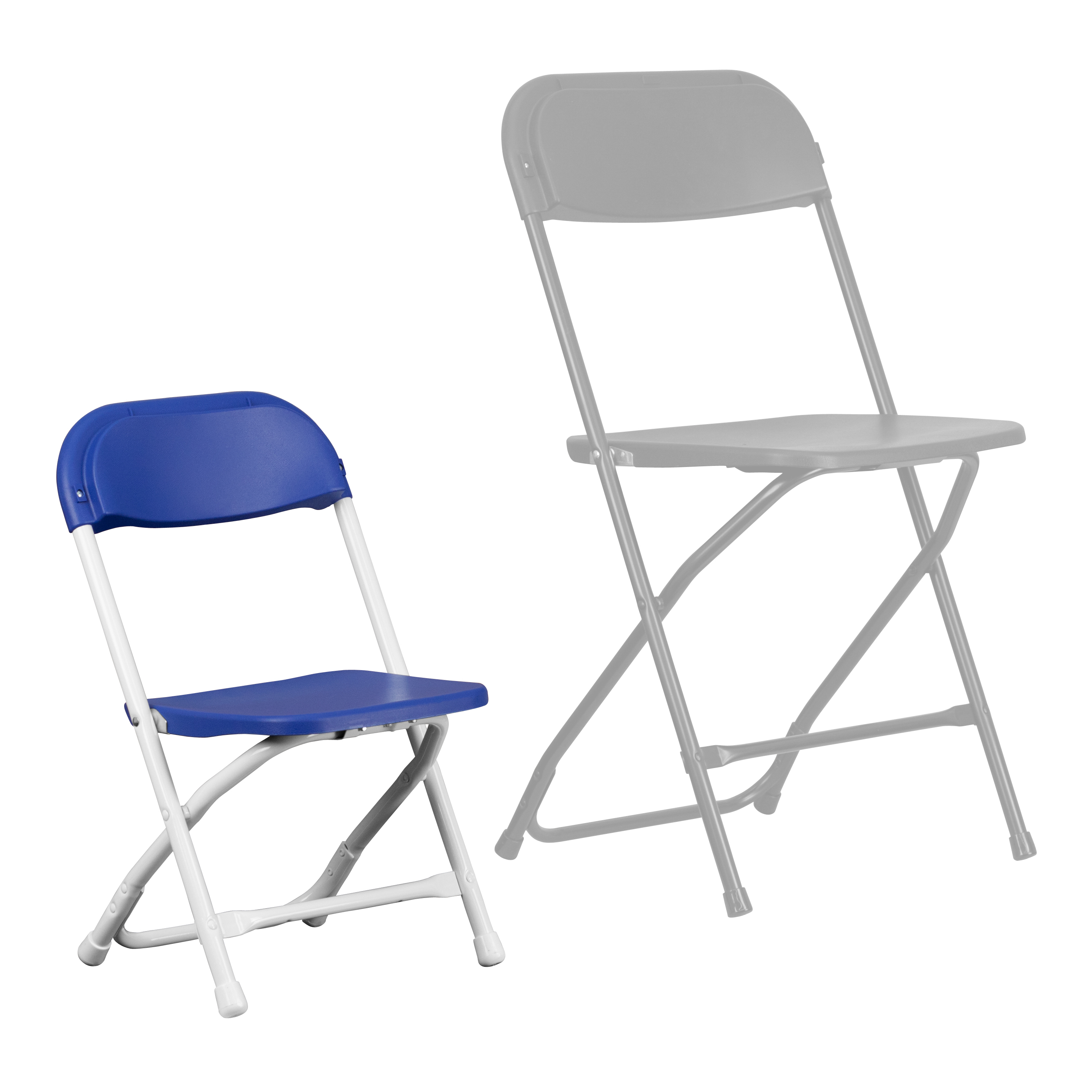 Pack de 2 sillas plegables de plástico blanco para niños - Imagen 62 de 63