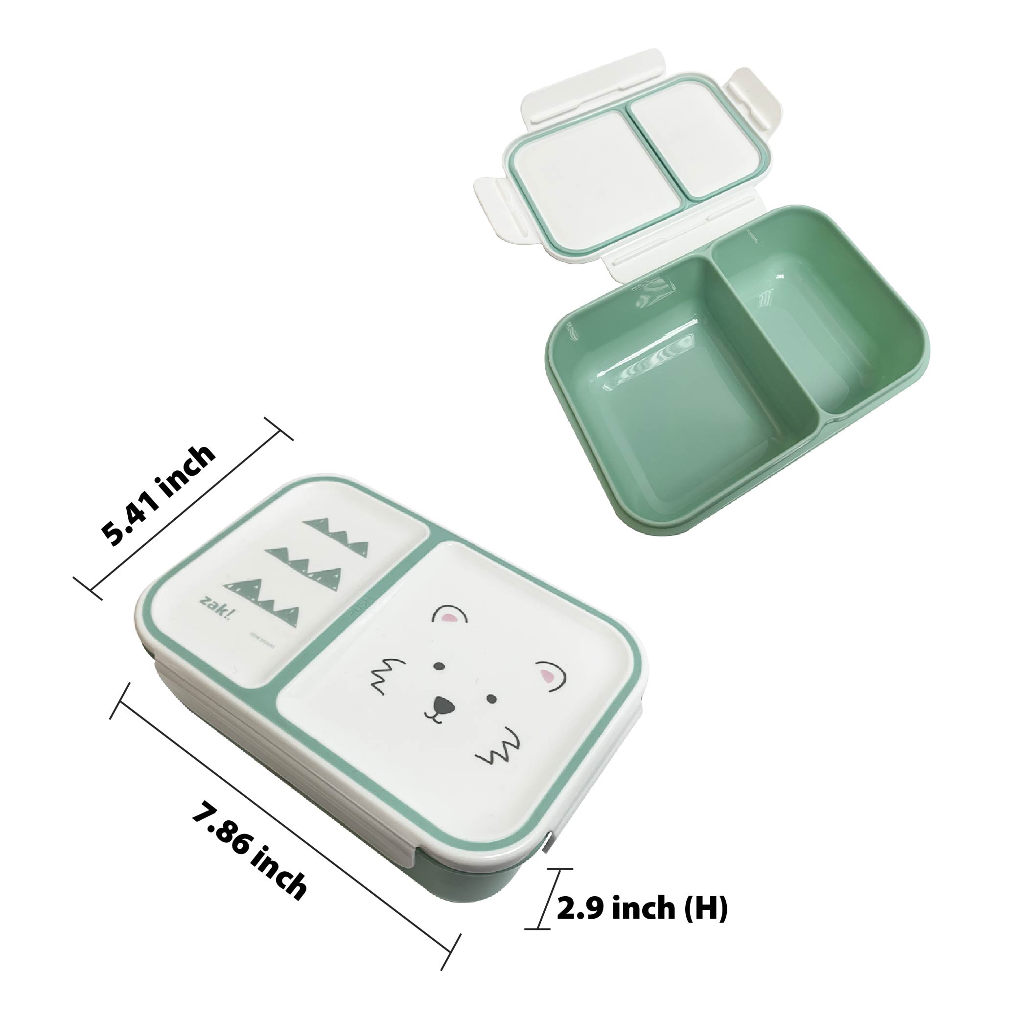 Soft Lines Dual-compartment Reusable Bento Box, Teddy Bears slideshow image 5 Soft Lines Dual-compartment Reusable Bento Box, Teddy Bears slideshow image 5