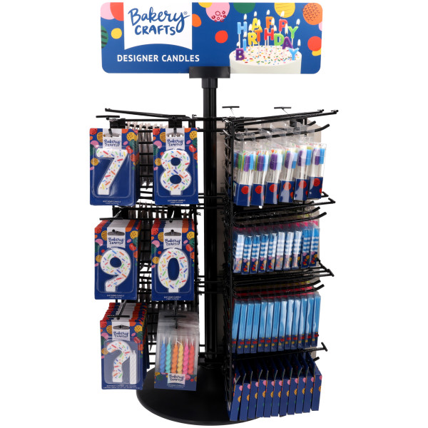 Rainbow Sprinkle Numeral Assortment Candle Assortment (Rack Not Included)