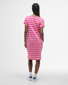 Otterburn Striped T-Shirt Dress Rose Pink/White
