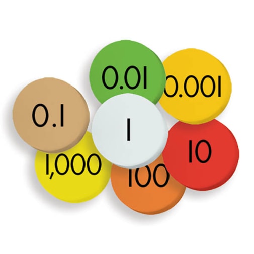 Place Value Discs - 7-Value Decimals to Whole Number (Sensational Math)