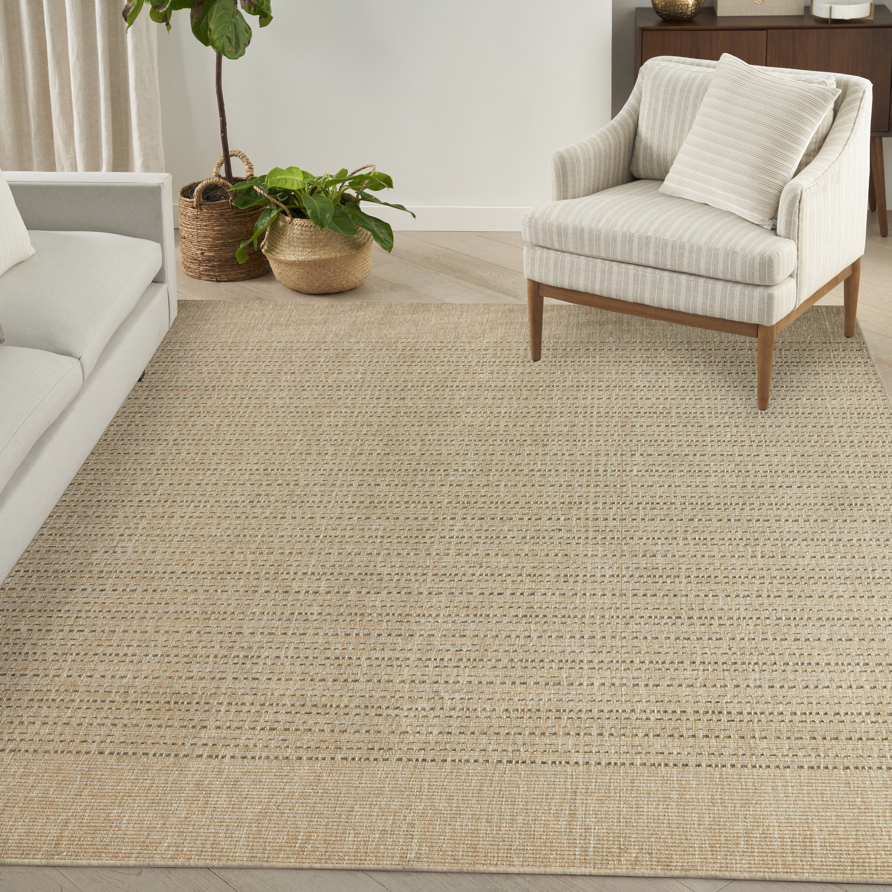Nourison Tulum 8' x 10' Taupe Outdoor Rug