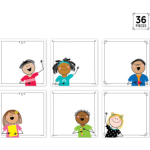 Stick Kids 6" Designer Cut-Outs, Pack of 36