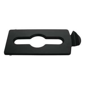 Rubbermaid Commercial, Slim Jim®, Bottles/Cans Insert, Rectangular, Resin, Black, Receptacle Lid