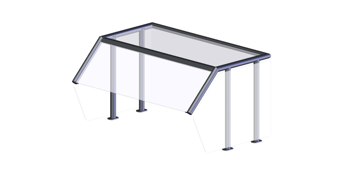 NSF Traditional Buffet Breath Guard, Single Sided