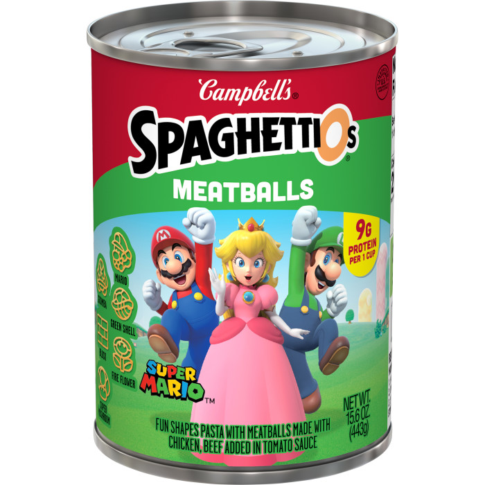 Super Mario Bros.&reg; Shaped SpaghettiOs&reg;&nbsp;with Meatballs