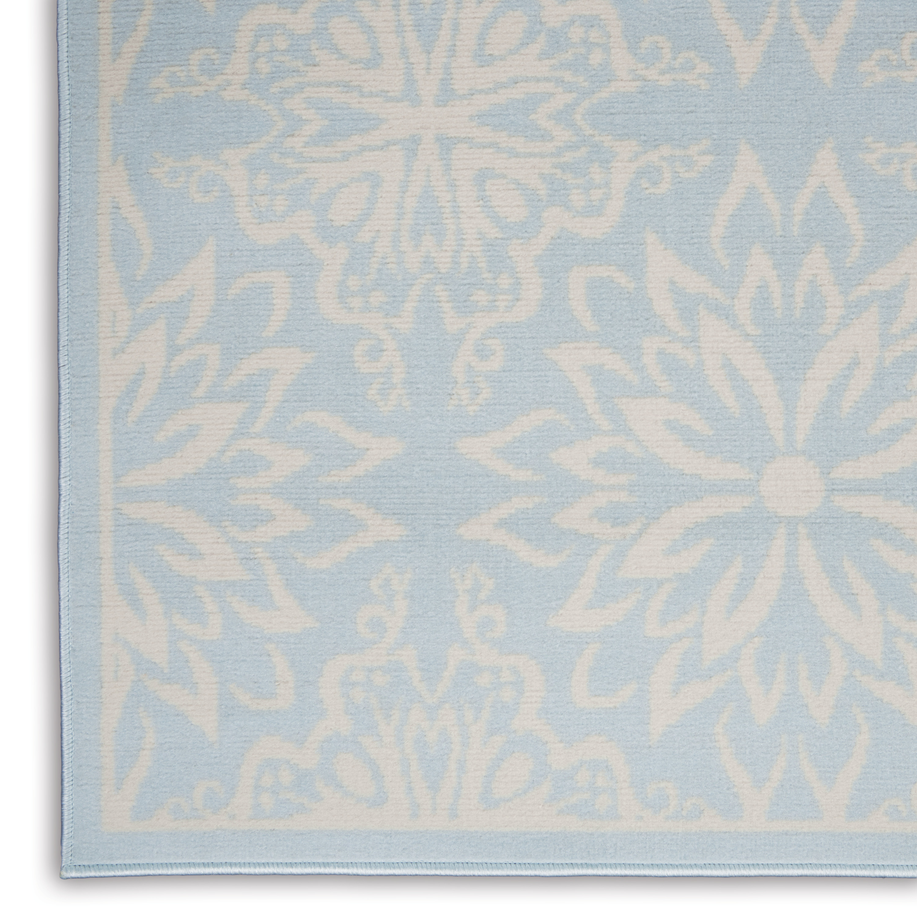 Nourison Jubilant 5'3" x 7'3" Ivory Light Blue Farmhouse Indoor Rug