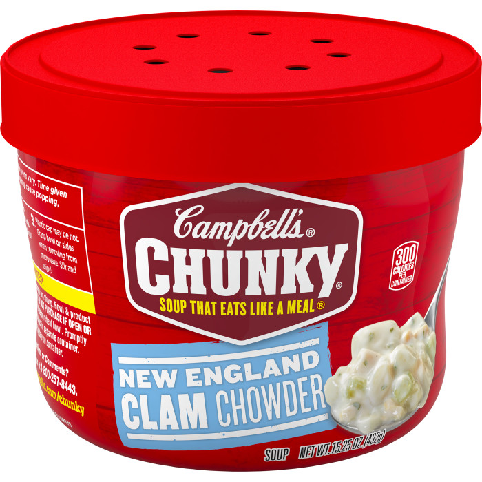 New England Clam Chowder Microwavable Bowl