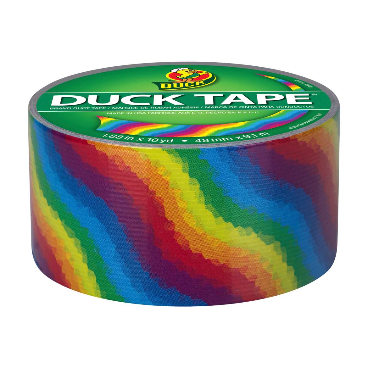 Printed Duct Tape Rainbow, 1.88 in. x 10 yd. Duck Brand