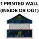 (1) 10'w Half Wall Printed Graphic & Stabilizing Bar