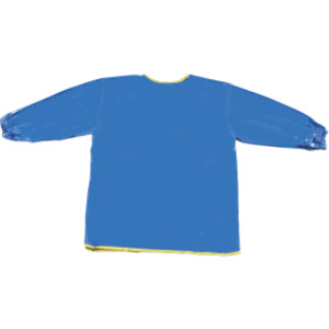 Long Sleeve Plastic Art Smock, Ages 3+, Blue, 22" x 18", 1 Count