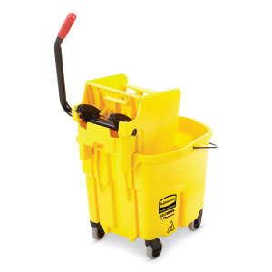 Rubbermaid Commercial, WaveBrake, 35qt, Mop Bucket w/ Sidepress Wringer, Yellow