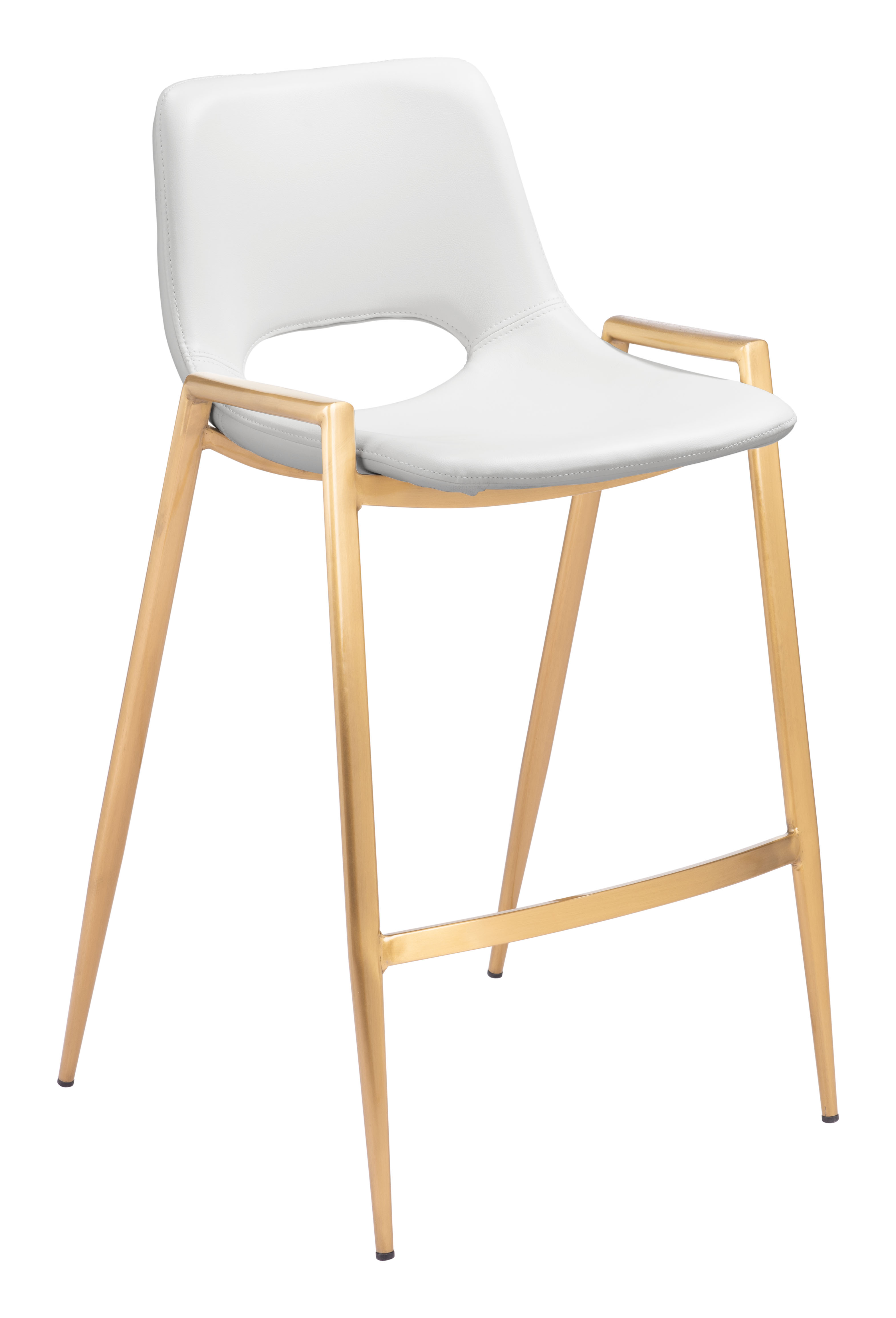 Desi Counter Stool (Set of 2) White & Gold product image