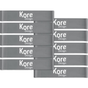 Fidget Kick Bands, Silicone, 12" to 24", Grey, Pack of 10