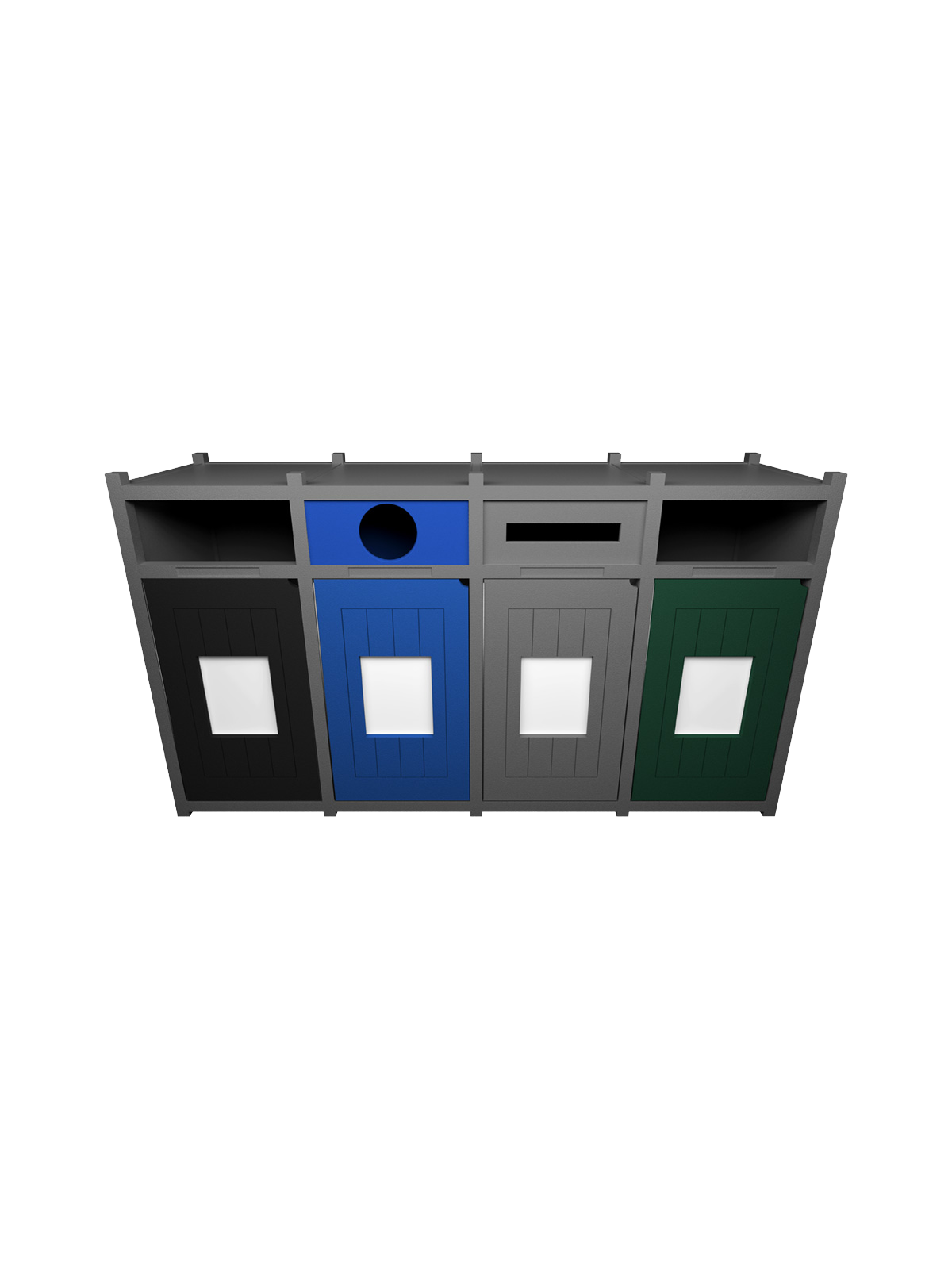 VISION – Quad – Unit – Full-Circle-Slot-Full – Grey-Black-Blue-Green