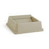 Rubbermaid Commercial, Untouchable, Square, Resin, 35 gal, Beige, Receptacle Lid