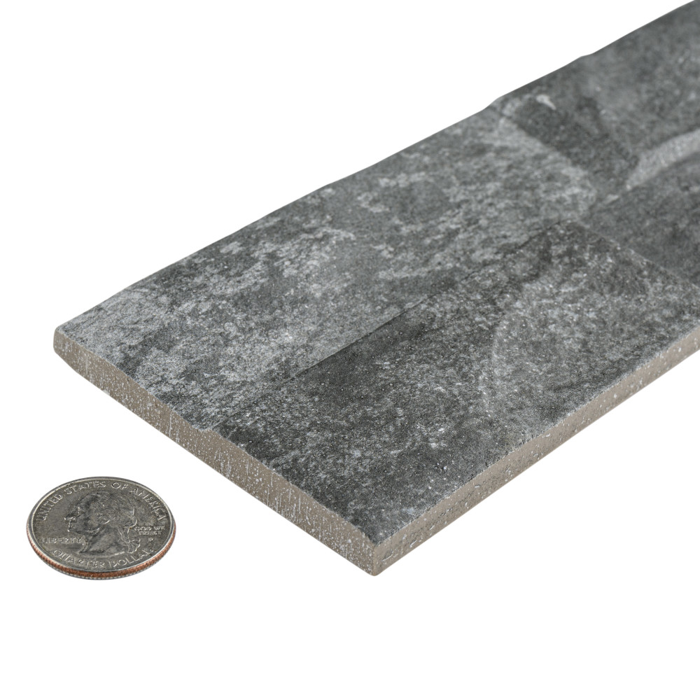 Sample – Ordino Black Porcelain Wall Tile