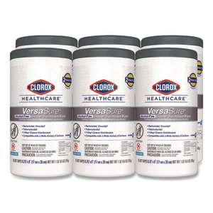 Clorox, Healthcare® VersaSure® Disinfectant Wipes, 1-Ply, 6.75" x 8",  85 Wipes/Container