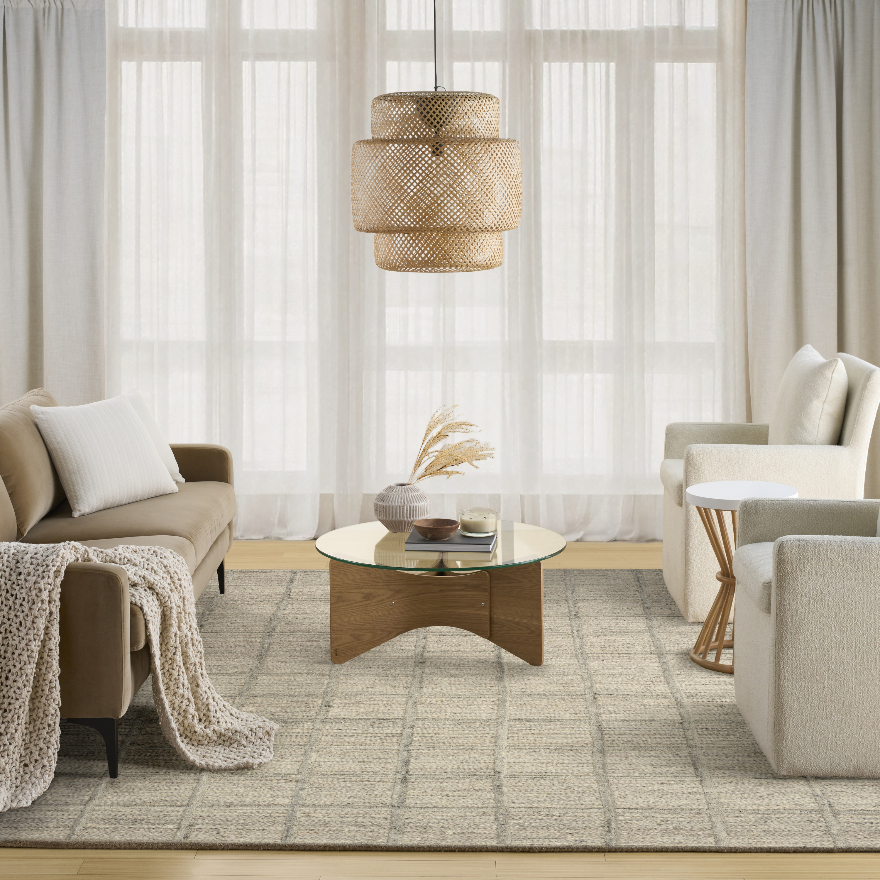 DKNY Pure Framework 8'6" x 11'6" Silver Modern Indoor Rug