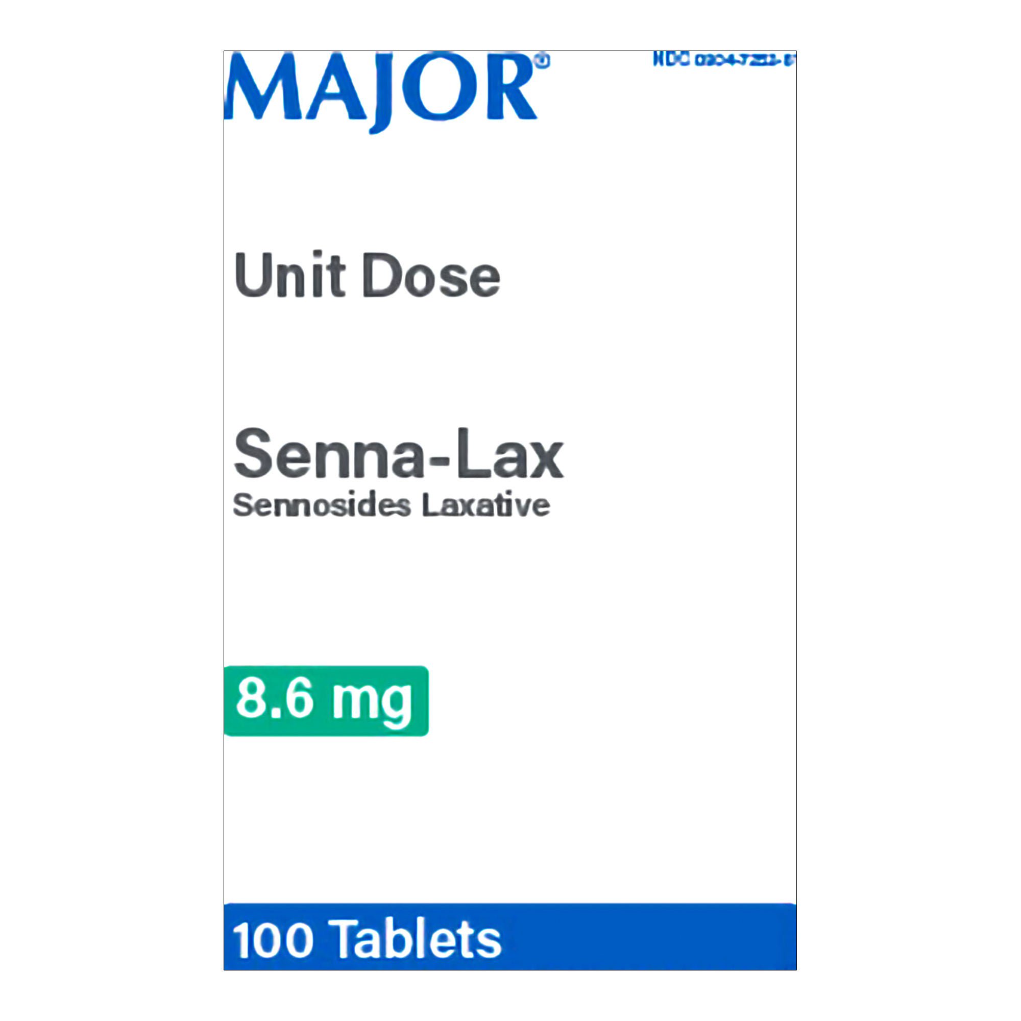 Major® Senna-Lax Sennosides Laxative, 8.6 mg strength Tablets
