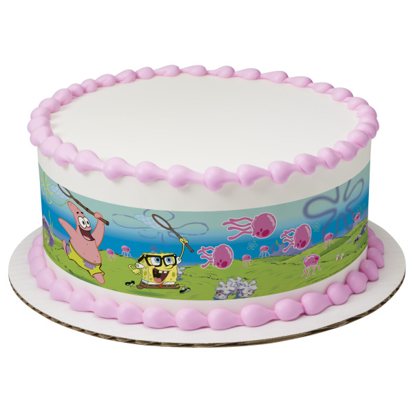 SpongeBob SquarePants Jellyfish Fields PhotoCake® Edible Image® Strips