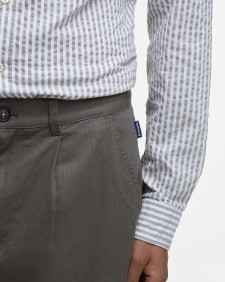 Pantaloni Bayview con motivo a spina di pesce 