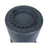 Boardwalk, 32 gal, Polyethylene, Gray, Round, Receptacle