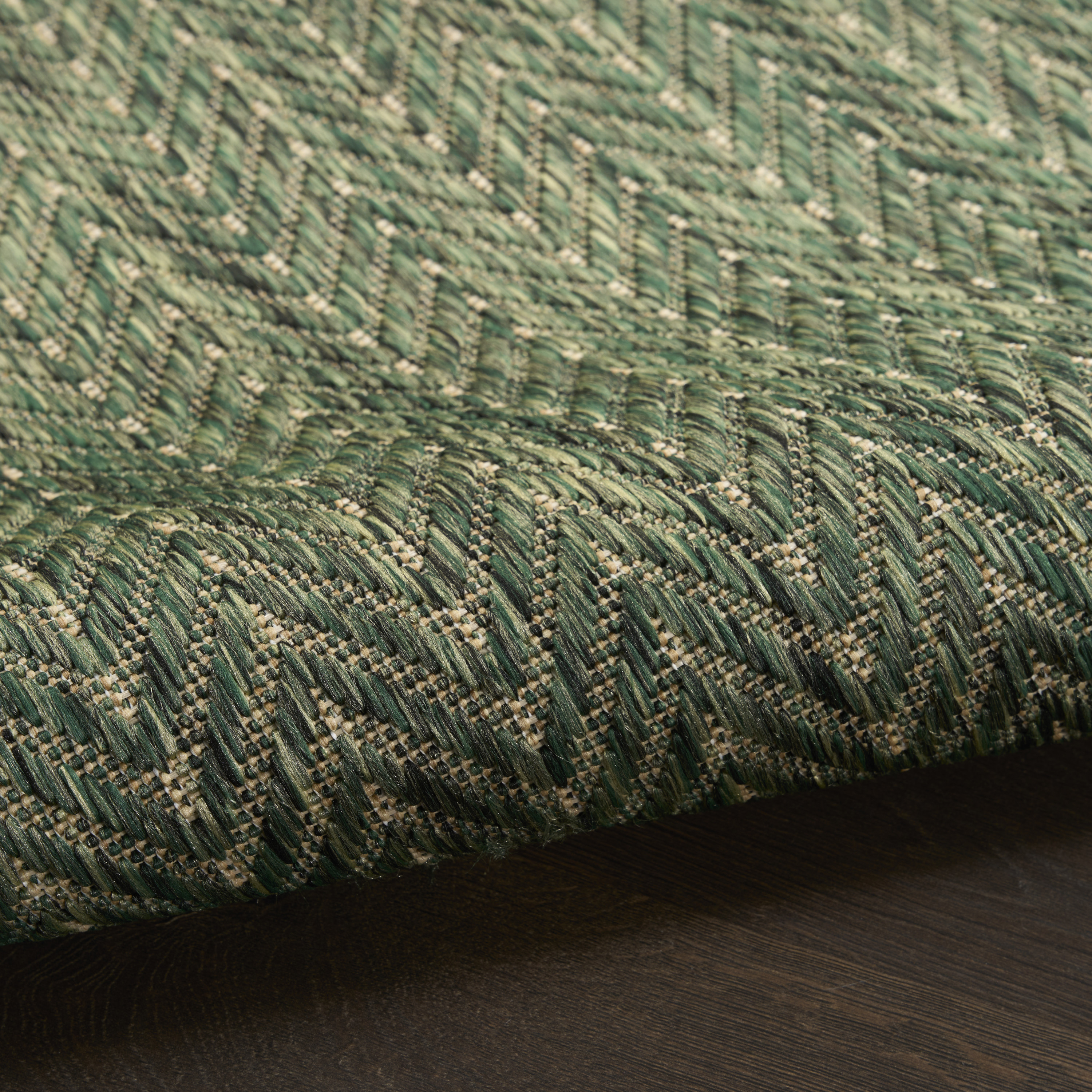 Nourison Horizon Indoor/Outdoor 2' x 3' Green Modern Rug