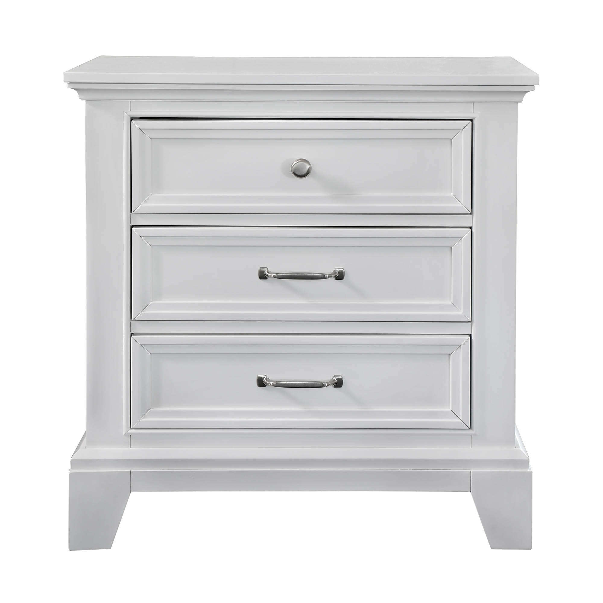 Product image of the  Fulham Bedside Table (3 Drawer), White from Forty Winks