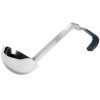 4-ounce stainless steel ladle with black Ergo Grip™ Kool-Touch® handle