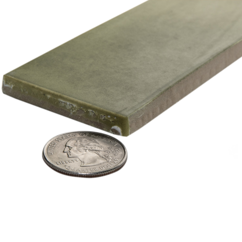 Coco Matte Moss Verde 2 in. x 5-7/8 in. Porcelain Floor and Wall Tile