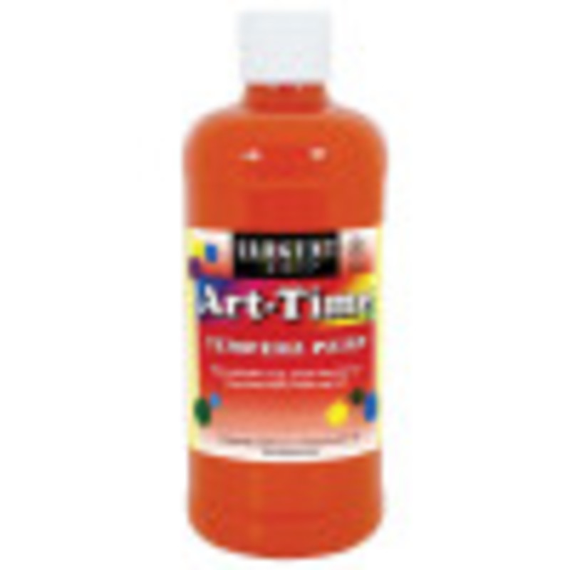 Art-Time® Tempera Paint, Orange, 16 oz.