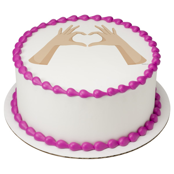 Heart Hands PhotoCake® Edible Image®