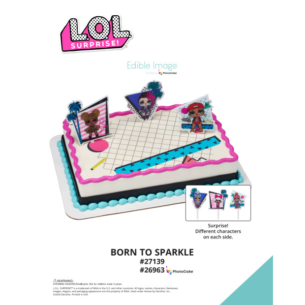 L.O.L. SURPRISE!™ Born To Sparkle The Magic of Cakes® PhotoCake® Enhanced Background Page