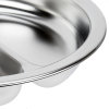 2 ½-quart divided two-compartment round heavy-duty stainless steel food pan